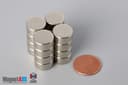 1/2" dia. x 1/4" N40 Neodymium Disc Magnet - photo 5