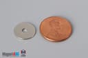 1/2" od x 1/8" id x 1/32" N40 Neodymium Ring Magnet - photo 1