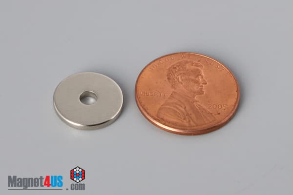 1/2" od x 1/8" id x 1/16" N40 Neodymium Ring Magnet
