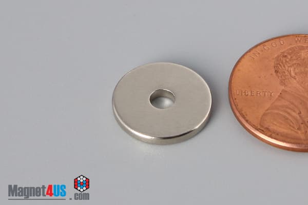 1/2" od x 1/8" id x 1/16" N40 Neodymium Ring Magnet - photo 3