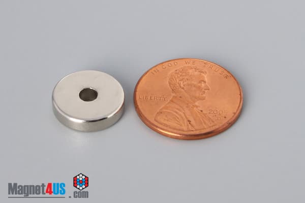 1/2" od x 1/8" id x 1/8" N40 Neodymium Ring Magnet