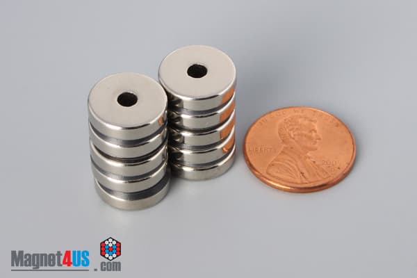 1/2" od x 1/8" id x 1/8" N40 Neodymium Ring Magnet - photo 5