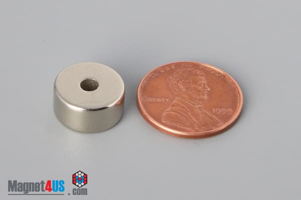 1/2" od x 1/8" id x 1/4" N40 Neodymium Ring Magnet - photo 1