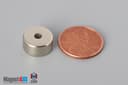 1/2" od x 1/8" id x 1/4" N40 Neodymium Ring Magnet - photo 1