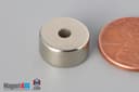 1/2" od x 1/8" id x 1/4" N40 Neodymium Ring Magnet - photo 3