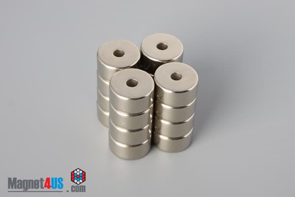 1/2" od x 1/8" id x 1/4" N40 Neodymium Ring Magnet - photo 4