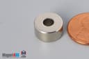 1/2" od x 3/16" id x 1/4" N45 Neodymium Ring Magnet - photo 3