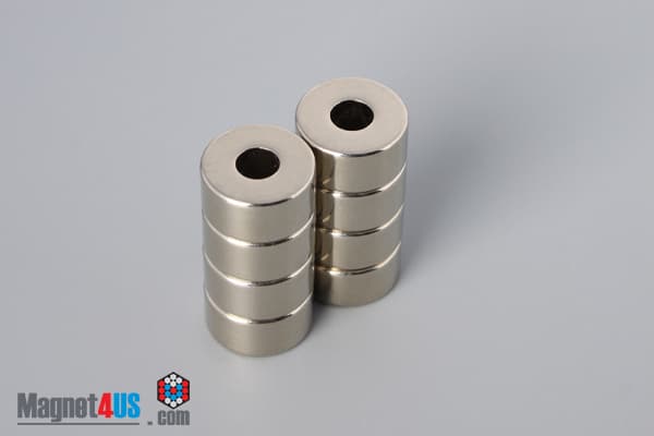 1/2" od x 3/16" id x 1/4" N45 Neodymium Ring Magnet - photo 4