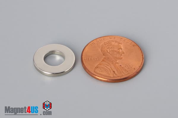 1/2" od x 1/4" id x 1/16" N40 Neodymium Ring Magnet