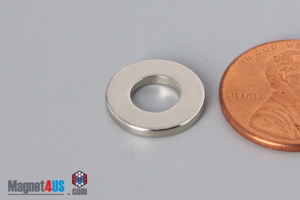 1/2" od x 1/4" id x 1/16" N40 Neodymium Ring Magnet - photo 3