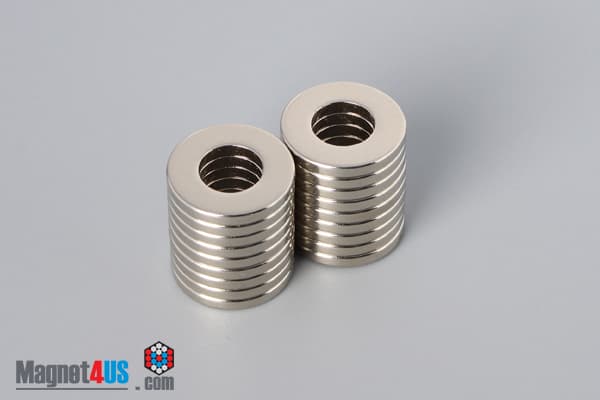 1/2" od x 1/4" id x 1/16" N40 Neodymium Ring Magnet - photo 4