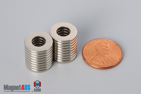 1/2" od x 1/4" id x 1/16" N40 Neodymium Ring Magnet - photo 5
