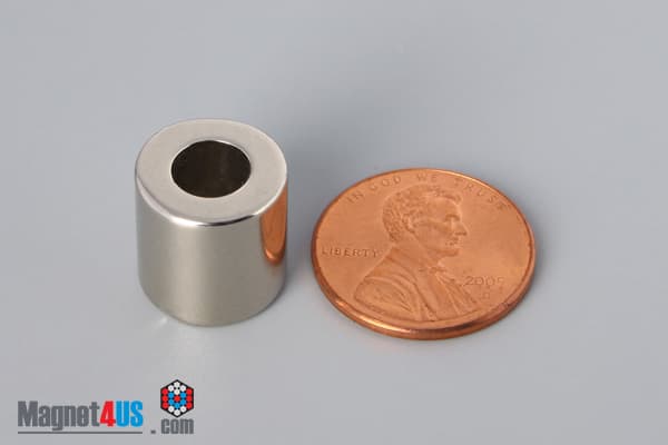 1/2" od x 1/4" id x 1/2" N45 Neodymium Ring Magnet - photo 1