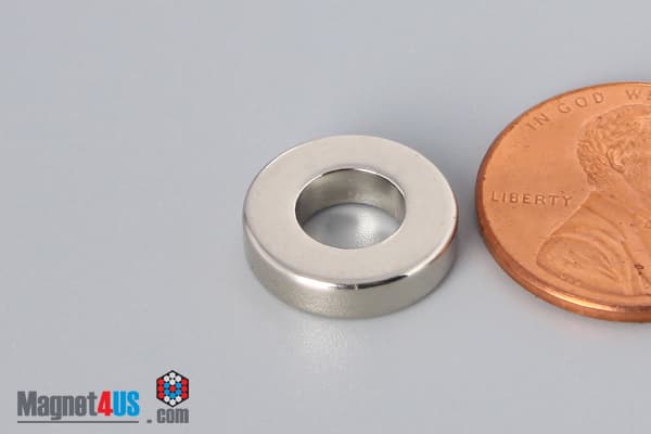 1/2" od x 1/4" id x 1/8" N40 Neodymium Ring Magnet - photo 3