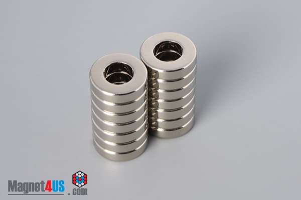 1/2" od x 1/4" id x 1/8" N40 Neodymium Ring Magnet - photo 4