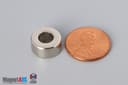 1/2" od x 1/4" id x 1/4" N45 Neodymium Ring Magnet - photo 1