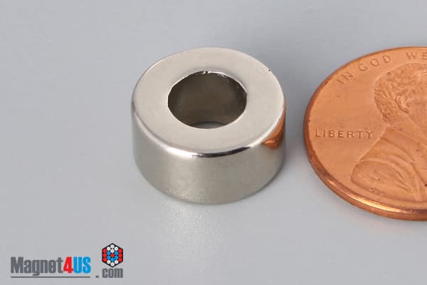 1/2" od x 1/4" id x 1/4" N45 Neodymium Ring Magnet - photo 3
