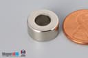 1/2" od x 1/4" id x 1/4" N45 Neodymium Ring Magnet - photo 3