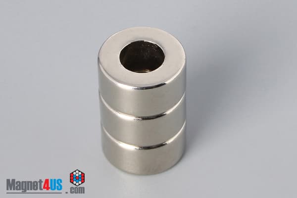 1/2" od x 1/4" id x 1/4" N45 Neodymium Ring Magnet - photo 4
