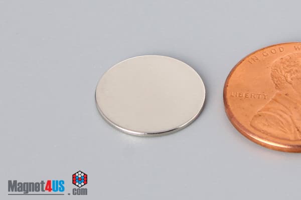 9/16" dia. x 1/32" N40 Neodymium Disc Magnet - photo 3