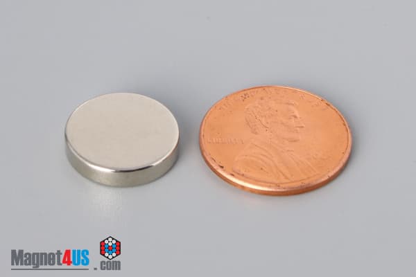 9/16" dia. x 1/8" N40 Neodymium Disc Magnet