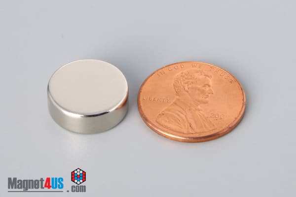 9/16" dia. x 2/10" N45 Neodymium Disc Magnet
