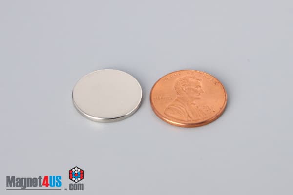 11/16" dia. x 1/16" N45 Neodymium Disc Magnet