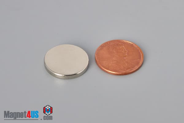 11/16" dia. x 3/32" N45 Neodymium Disc Magnet