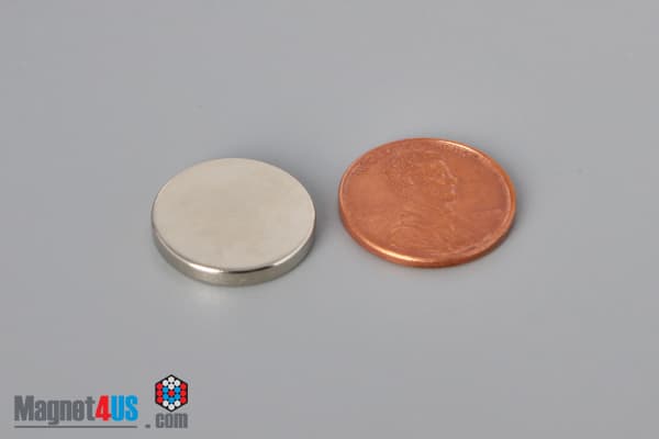 11/16" dia. x 1/10" N45 Neodymium Disc Magnet