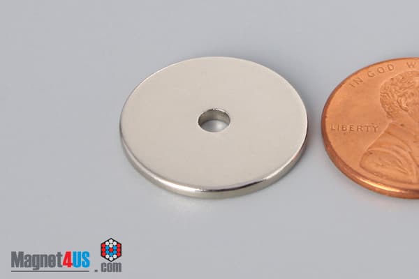 3/4" od x 1/8" id x 1/16" N45 Neodymium Ring Magnet - photo 3