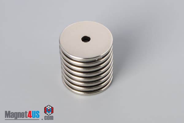 3/4" od x 1/8" id x 1/16" N45 Neodymium Ring Magnet - photo 4