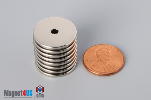 3/4" od x 1/8" id x 1/16" N45 Neodymium Ring Magnet - photo 5