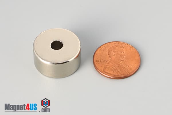 3/4" od x 3/16" id x 3/8" N45 Neodymium Ring Magnet - photo 1