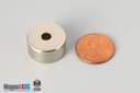 3/4" od x 3/16" id x 3/8" N45 Neodymium Ring Magnet - photo 1