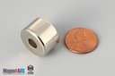 3/4" od x 1/4" id x 1/2" N45 Neodymium Ring Magnet - photo 1