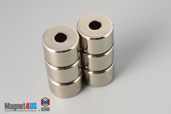 3/4" od x 1/4" id x 1/2" N45 Neodymium Ring Magnet - photo 5