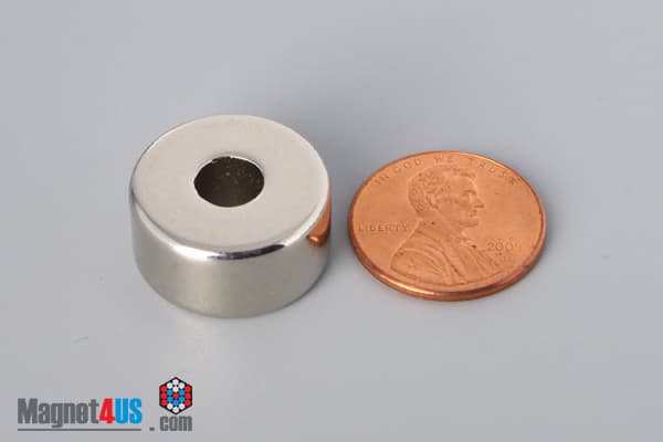 3/4" od x 1/4" id x 3/8" N45 Neodymium Ring Magnet - photo 1
