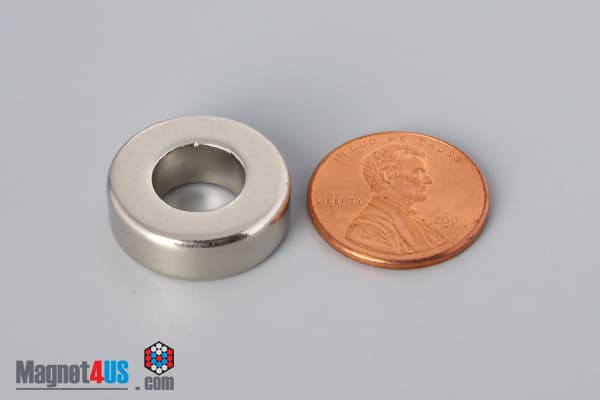 3/4" od x 3/8" id x 1/4" N45 Neodymium Ring Magnet