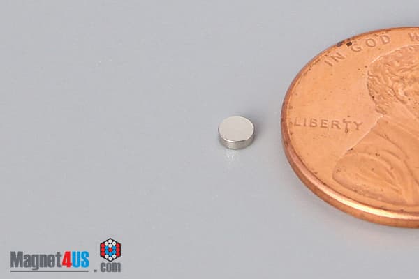 1/10" dia. x 1/32" N45 Neodymium Disc Magnet - photo 3
