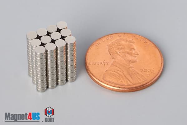 1/10" dia. x 1/32" N45 Neodymium Disc Magnet - photo 5