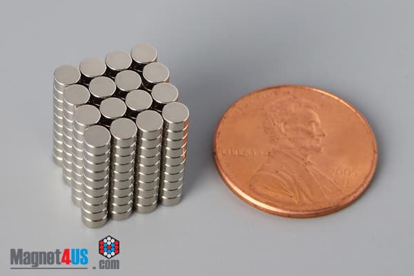 1/10" dia. x 1/16" N52 Neodymium Disc Magnet - photo 5