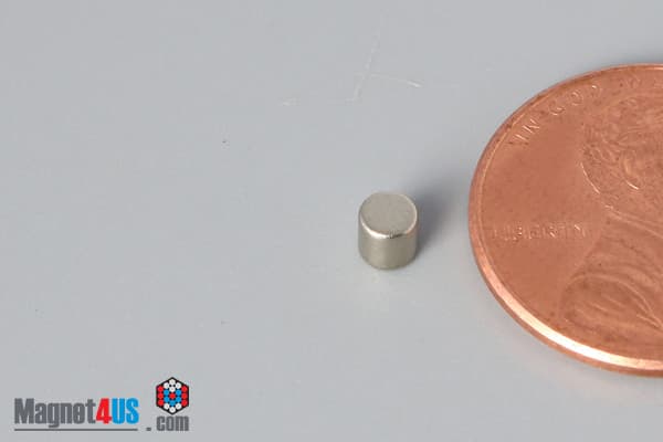 1/10" dia. x 1/10" N45 Neodymium Cylinder Magnet - photo 3