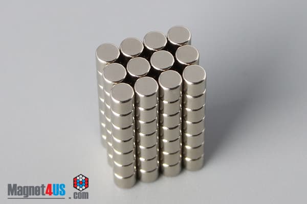 1/10" dia. x 1/10" N45 Neodymium Cylinder Magnet - photo 4