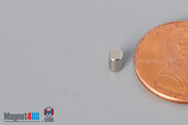 1/10" dia. x 3/16" N45 Neodymium Cylinder Magnet - photo 3