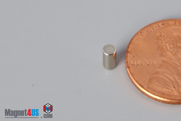 1/10" dia. x 2/10" N45 Neodymium Cylinder Magnet - photo 3