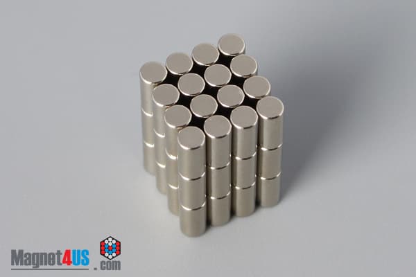 1/10" dia. x 2/10" N45 Neodymium Cylinder Magnet - photo 4