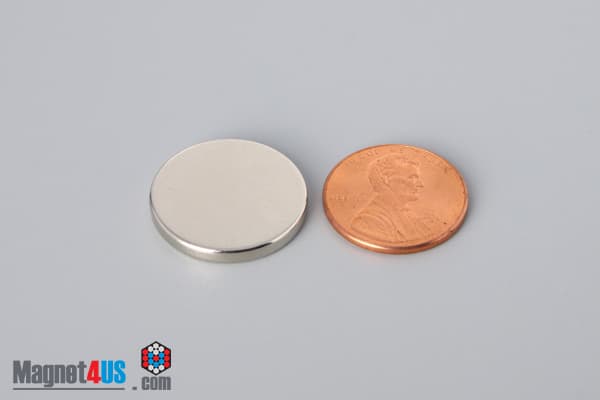 13/16" dia. x 1/10" N45 Neodymium Disc Magnet - photo 1