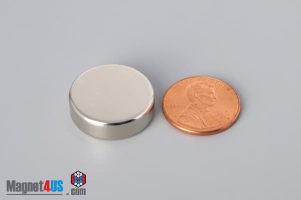 13/16" dia. x 1/4" N45 Neodymium Disc Magnet