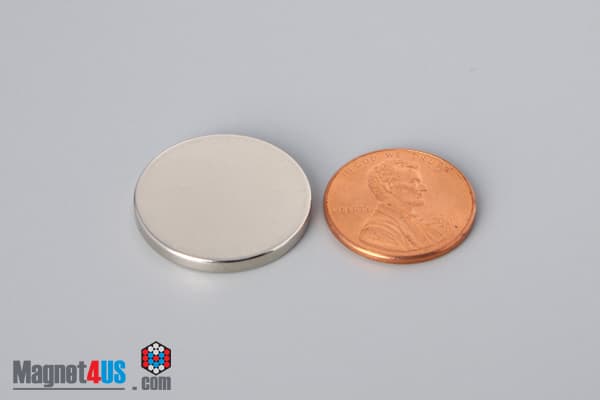 7/8" dia. x 3/32" N45 Neodymium Disc Magnet
