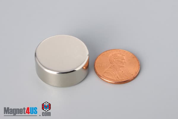 7/8" dia. x 3/8" N45 Neodymium Disc Magnet